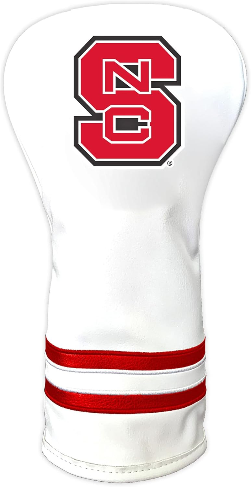 Team Golf NCAA White Vintage Driver Golf Club Headcover, Form Fitting Design, Retro Design & image number 4