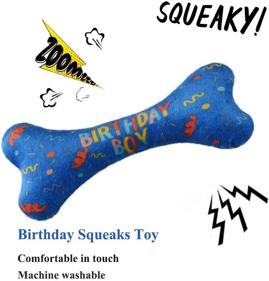 Dog Birthday Party Supplies,Dog Birthday Bandana Hat Set Pet Happy Birthday Party Supplies Triangle Bibs with Cute Bone Dog Birthday Scarf Accessories and Decoration for Extra Large Dogs Pets