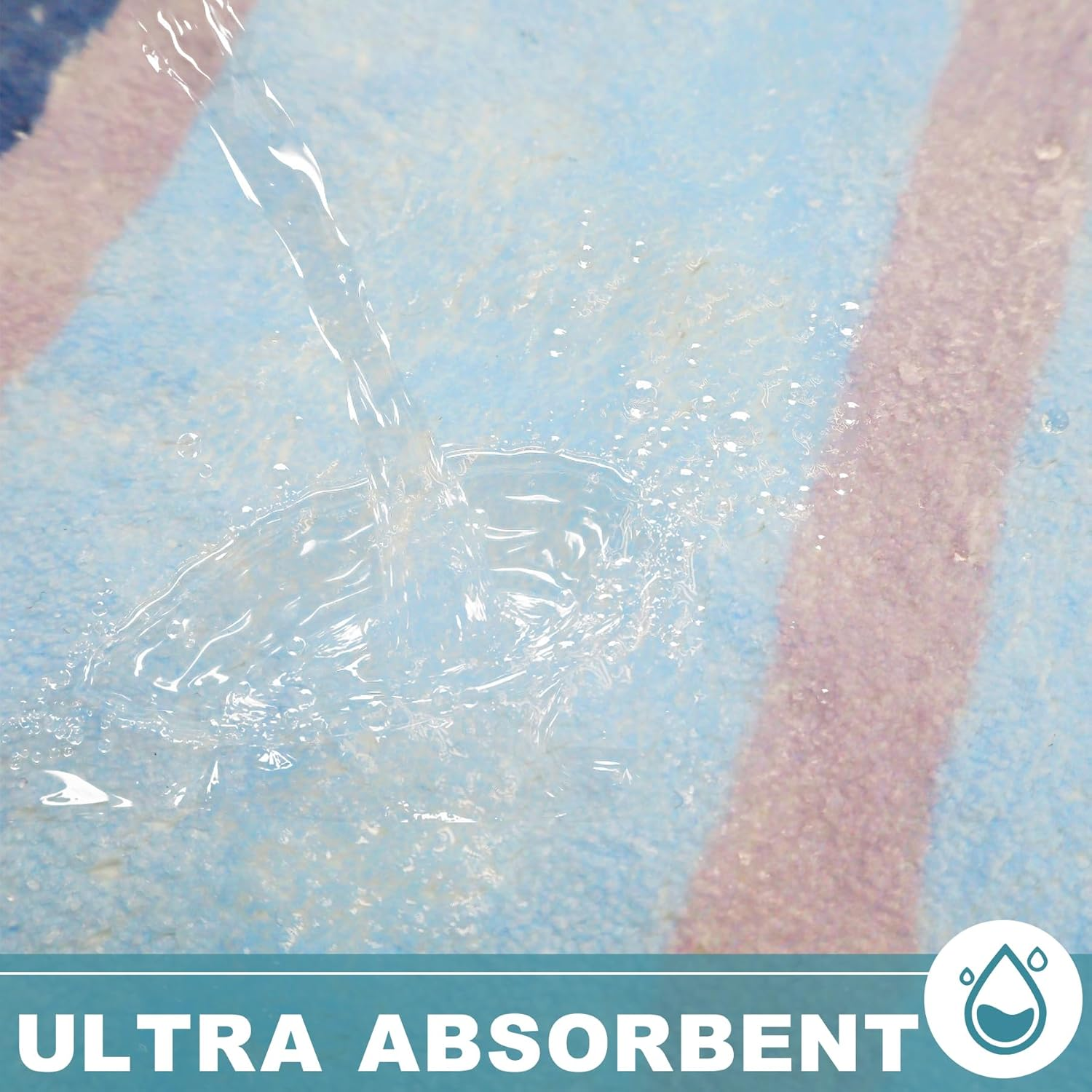 Microfiber Absorbent Bath Mat 50X80Cm, Non-Slip Bathroom Rug Washable Thin Bathroom Floor Mat, Soft Quick Dry Bath Carpet for Bathroom Floor, Tub, Shower (Green) image number 4