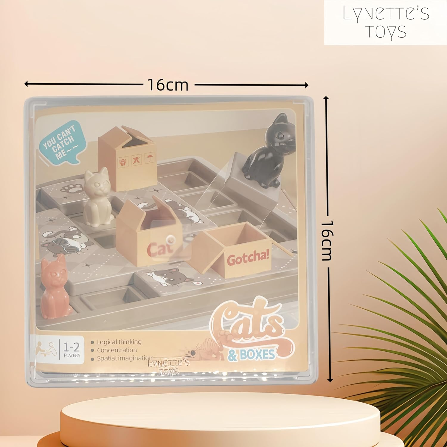 LYNETTE'S TOYS Catch the Cat Puzzle - Montessori Board Game, Educational Toy for Kids 6+ Years, IQ Toys, Developing Problem Solving Skill and Creative Thinking, Compact Travel Game (Purple) image number 2