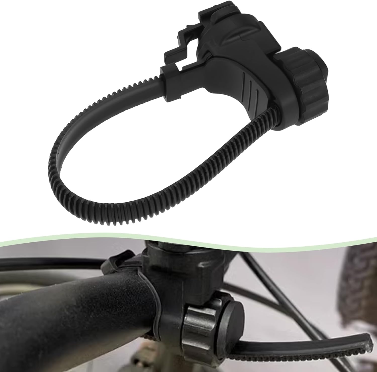 LT Easiyl 1Pc Bike Light Mount Tension Strap Mount Compatible with Bontrager Compatible with Ion Pro RT Bicycle Light Flashlight Front Light Black image number 5