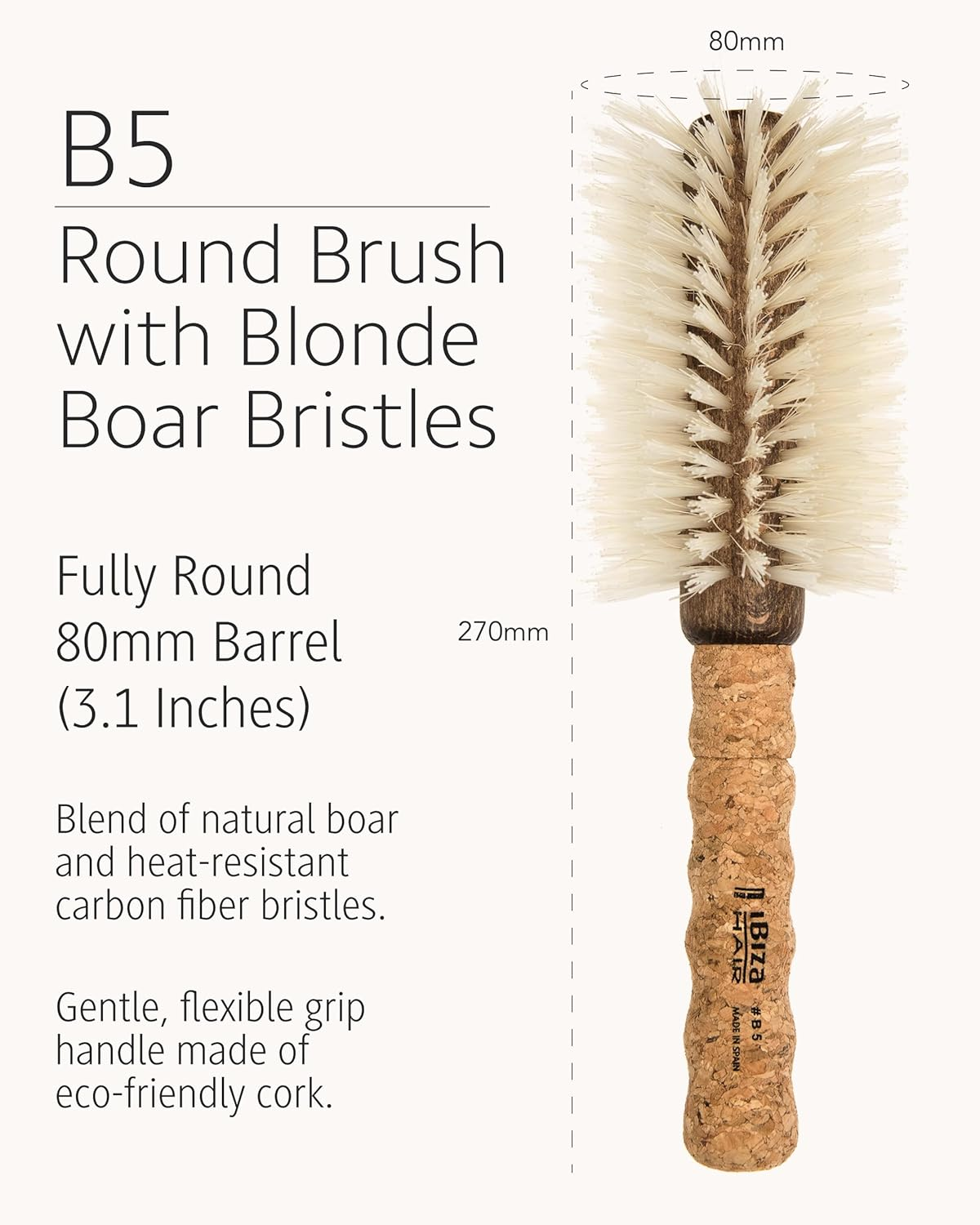 Ibiza Hair B Series Brush, B5 by Ibiza Hair image number 1