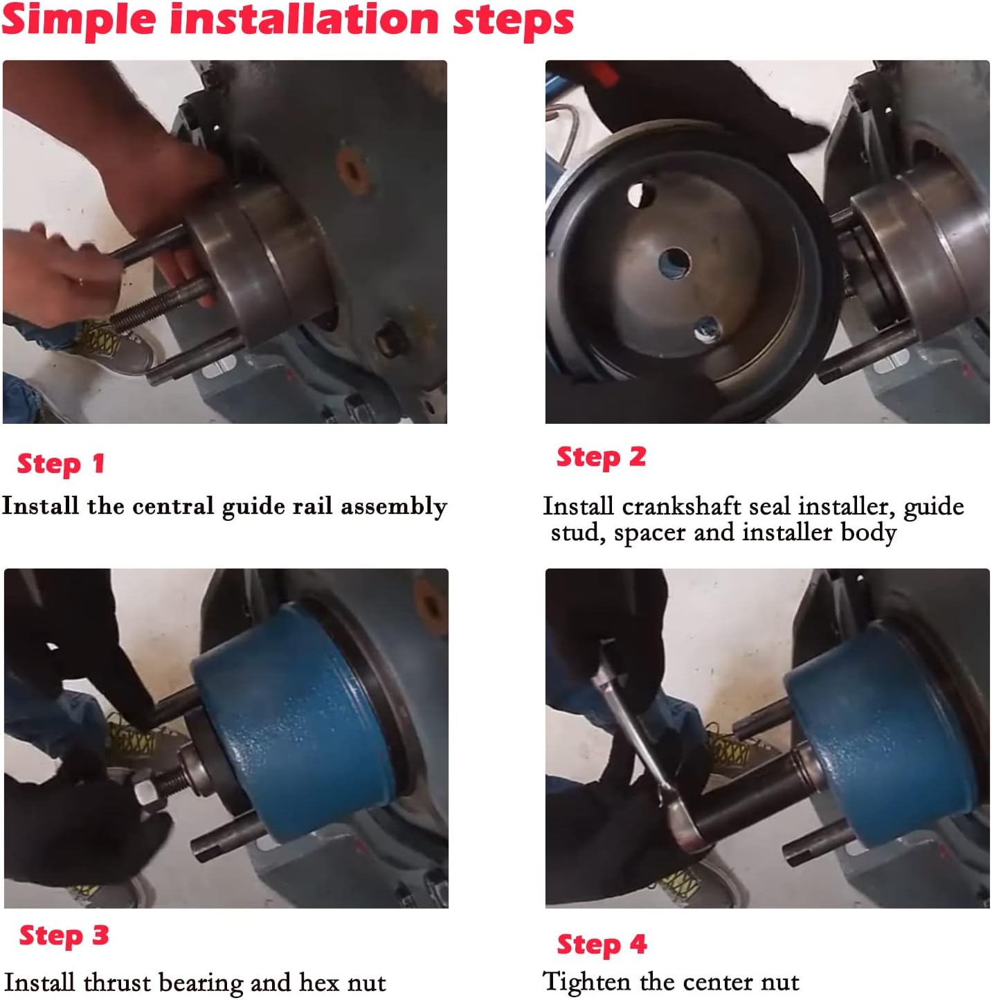 Replace J-35686-B Front & Rear Crankshaft Seal and Wear Sleeve Installer Compatible for Detroit Diesel Series 60 Two Cycle 92 Engines image number 1
