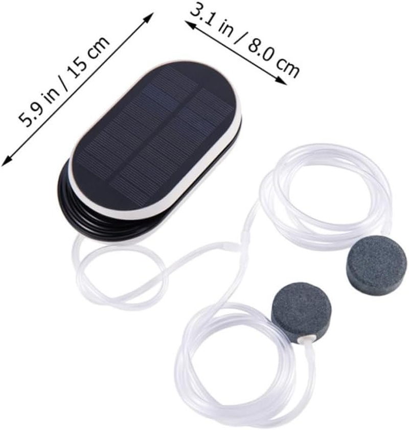 Solar Oxygen Pump with Pure Copper Core Portable Solar Powered Aerator Lightweight Outdoor Water Oxygenation Pump for Fish Tanks and Pools image number 6