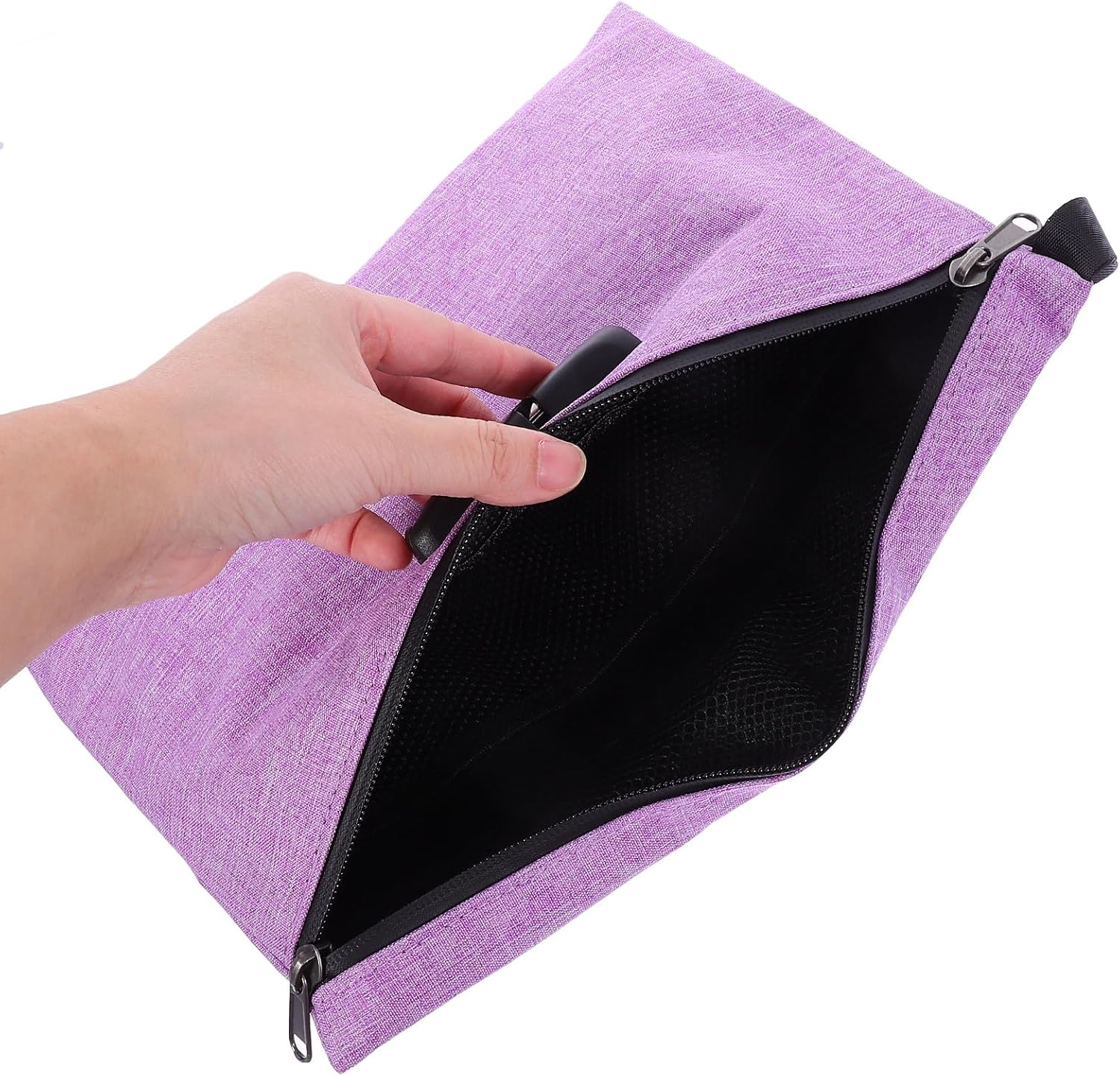 ELAYARD Combination Lock Cash Wallet Waterproof Zippered Bag for Business Travel Document and Jewelry Storage image number 4