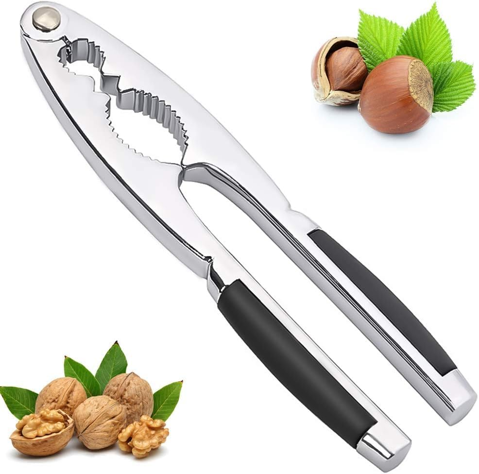 DACUAN Nutcrackers for Nuts,Metal Nut Cracker Tool, Indoor Nutcracker for Hazelnuts Walnut Crab, Portable Seafood Opener Plier for Camping 17 Cm image number 2