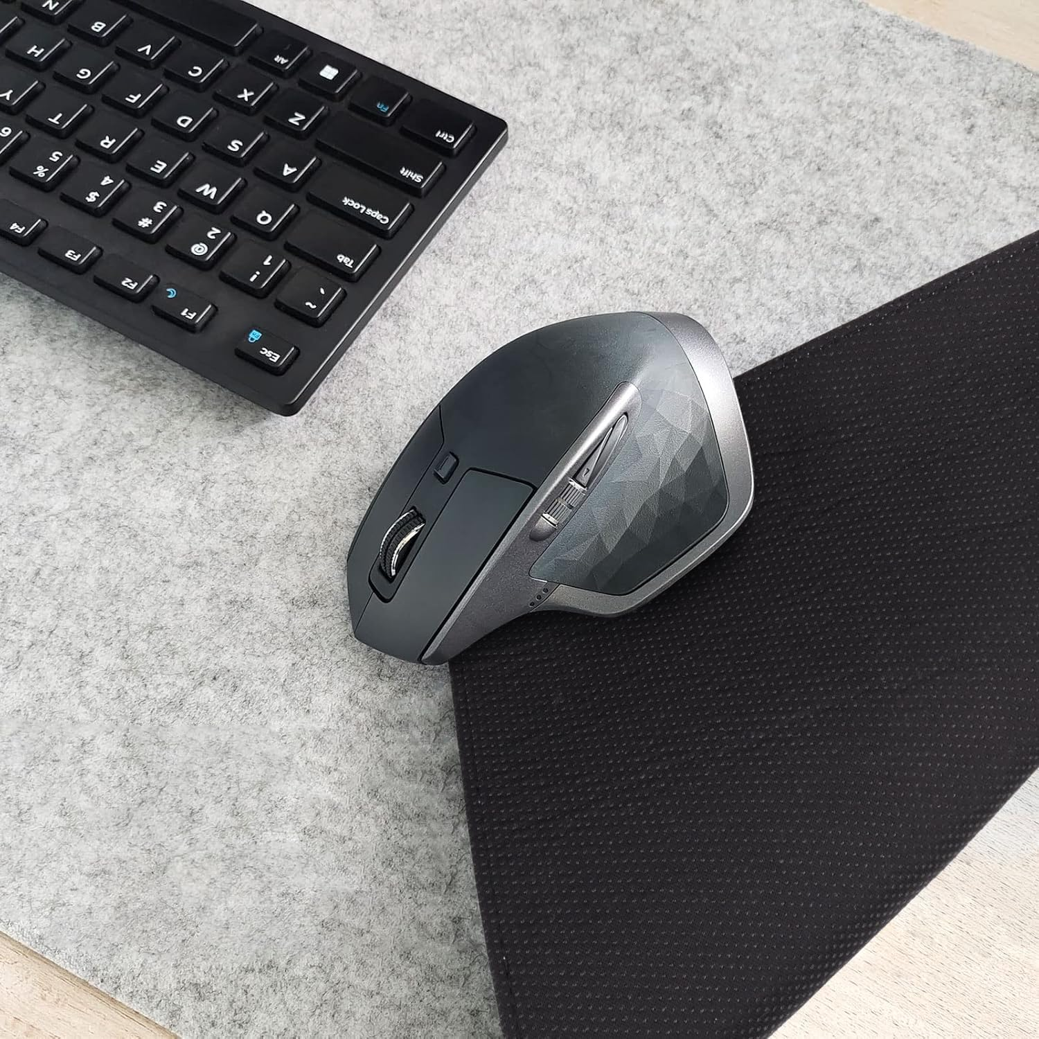 Dawntrees Felt Desk Pad,Keyboard Mat (35.5X12Inches),Large Felt Mouse Pad,Computer Desk Mat Xl,Desk Protector for Office (Light Gray) image number 5