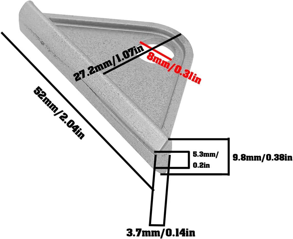 Emagtech 10Pcs 2020 Series Sliding Activity Hook Suitable for 6Mm T-Slot Aluminum Extrusion Profile for Building Routers 3D Printers Robots(52X27.2X9.8Mm) image number 1