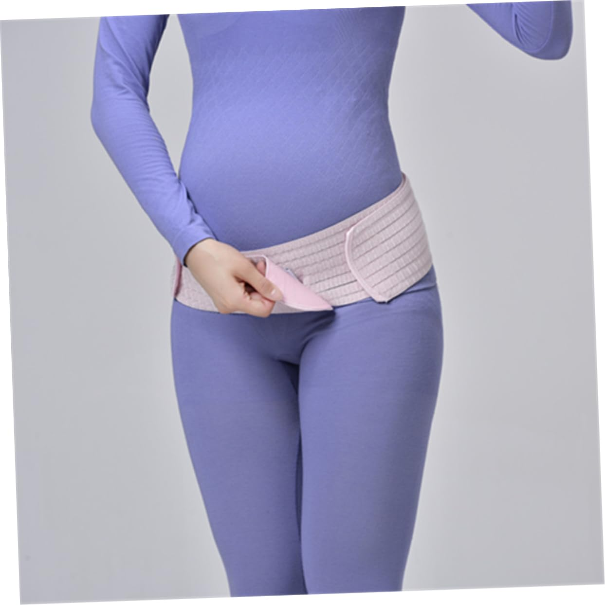 Pregnant Women Dual-Layer Breathable Abdominal Support Belt Pink Free Size Postpartum Pelvic Waist Care Band Pregnancy Back Brace image number 6