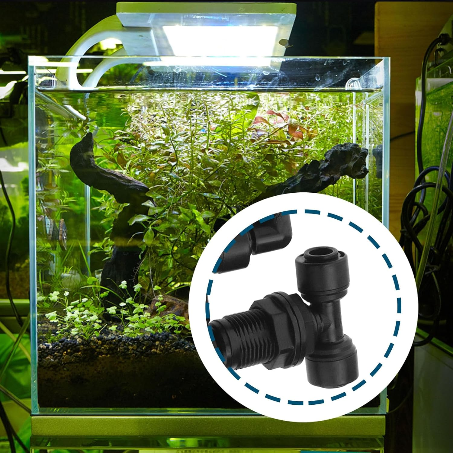 1-Pack Reptile Mister Nozzles 360 Adjustable Nozzles Reptile Fogger Mist for Rainforest Tank Flower Aquarium System(Double Head) image number 3