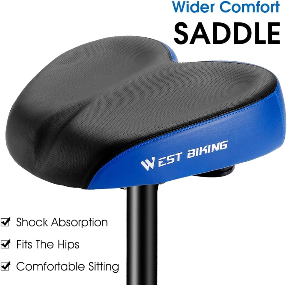 Eacam Ergonomic Bicycle Replacement Saddle, Soft Widen Thicken Road Bike Cushion, Comfortable Shockproof Cycle Seats for Long Distance Riding - Black image number 4