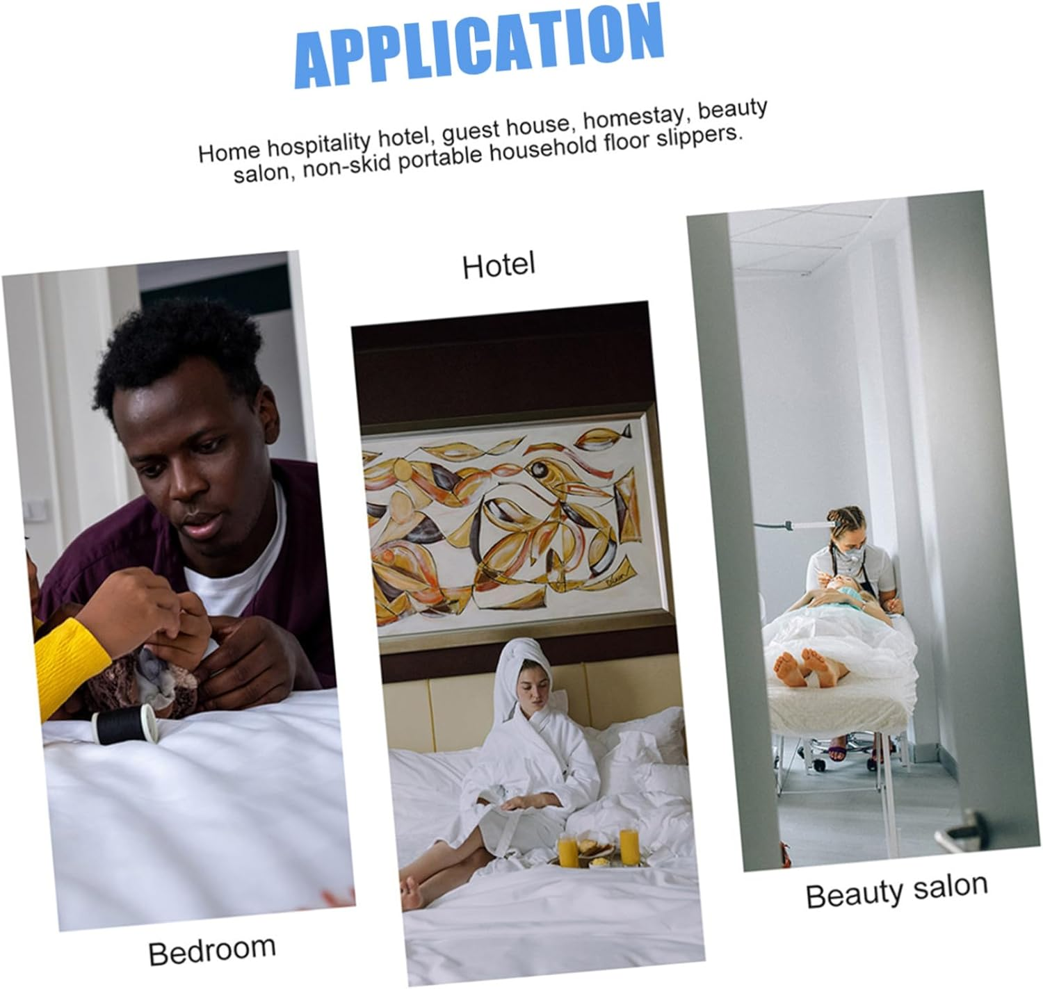 Foldable Travel Slippers Lightweight Portable Cotton Soft Sole Indoor Slippers with Storage Bag for Business Hotel and Plane Use Unisex Random Color image number 4