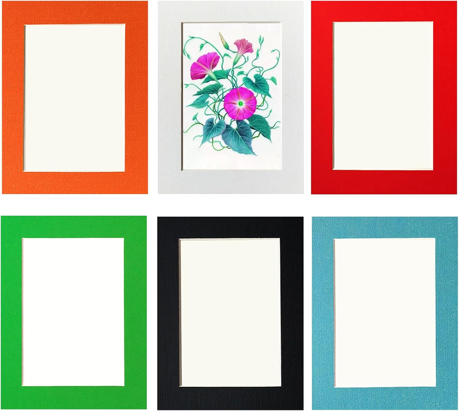 21 X 30 CM Picture Frame Set of 6,Stick-On Frames for Kid'S A4 Watercolour,Simple Paperboard Photos Display for Wall Mounting,Multi-Colored Picture Frames Collage Wall Decor,Office Living Room Decor image number 3
