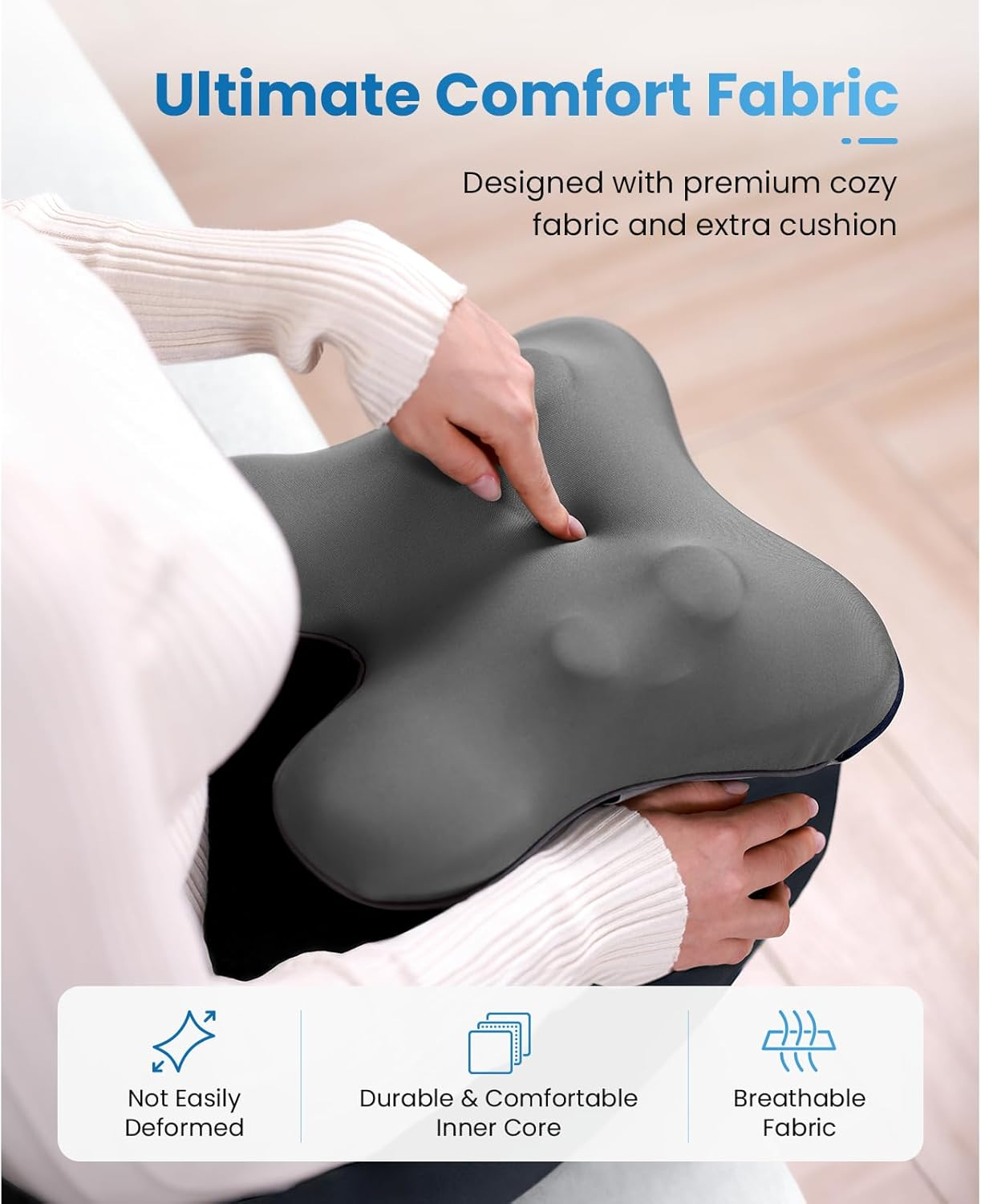BOB and BRAD Back Massager with Heat and Remote, Ezback plus Neck Massager for Deep Tissue, Electric Shiatsu 3D Kneading Massage Pillow with 3 Level for Neck, Back, Shoulders, Ideal Gifts image number 1
