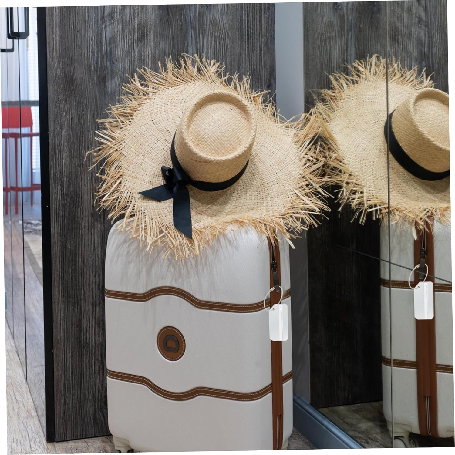 6Pcs Aluminum Alloy Luggage Tags Lightweight Suitcase Identifier with Privacy Design for for Bags Backpacks Key Rings Travel Accessories for Quick Luggage Identification image number 4