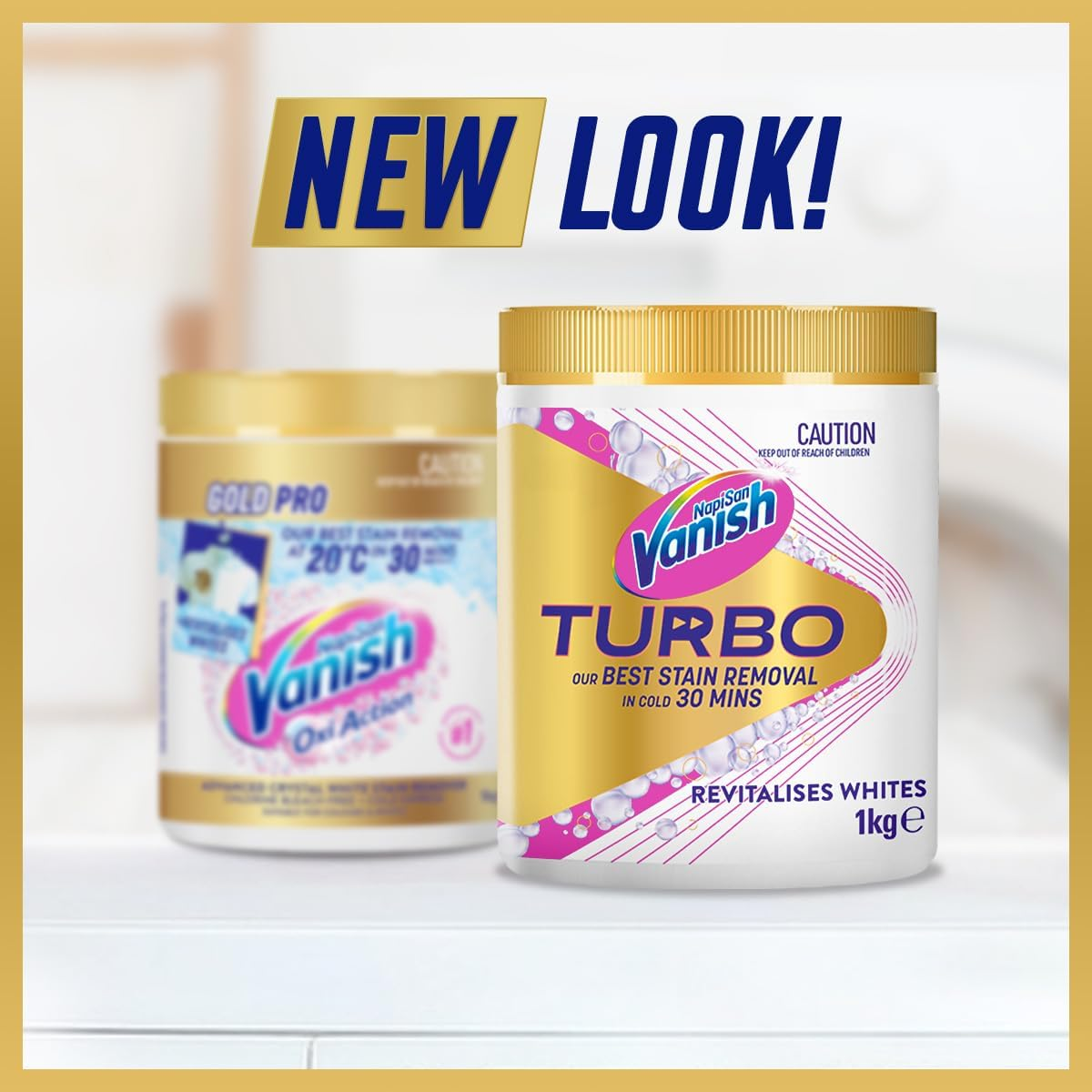 Vanish Napisan Gold Pro Turbo Oxi Action Crystal White Stain Remover Powder 1Kg