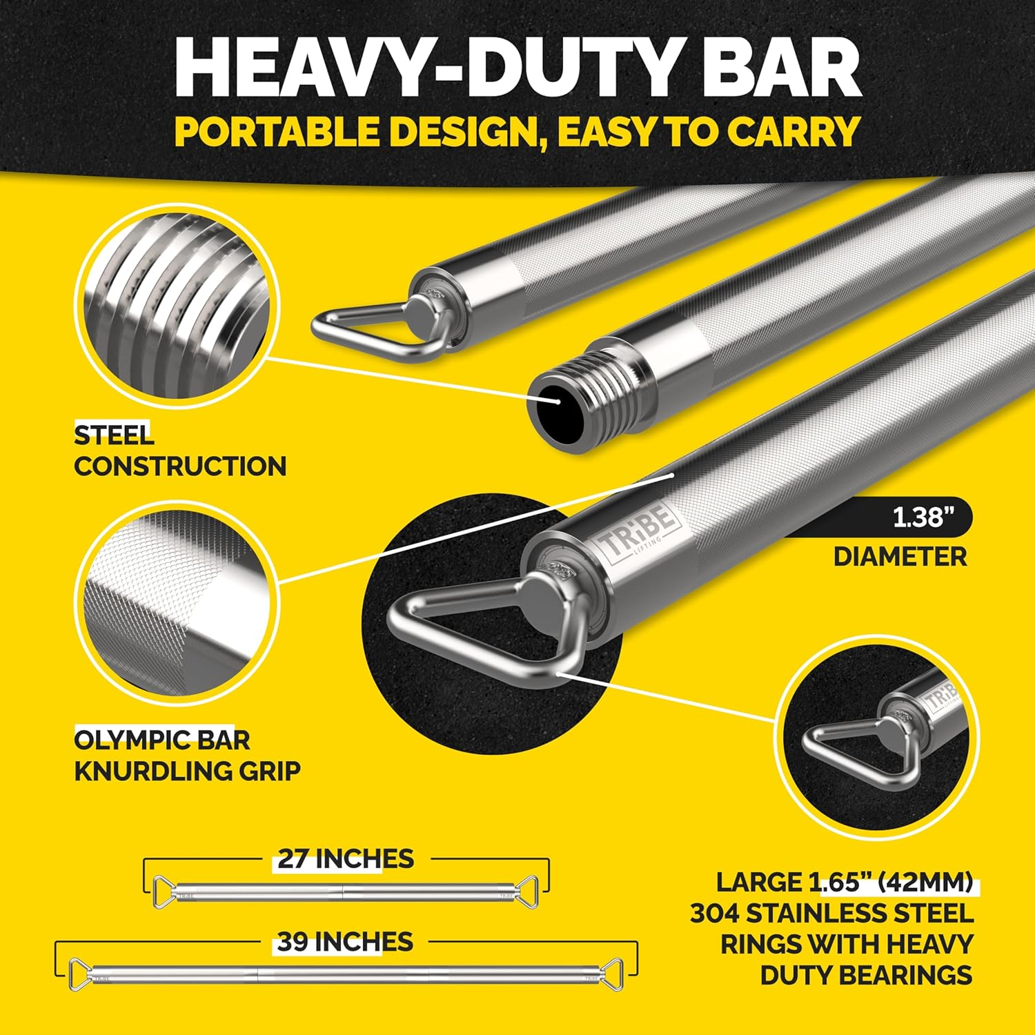 Long Resistance Bands for Working Out Men and Women - Set of 5 Pull-Up Bands, Rubber Handles and Door Anchor - Workout Bands Resistance for Men - Exercise Bands Resistance Bands Set - Green image number 7