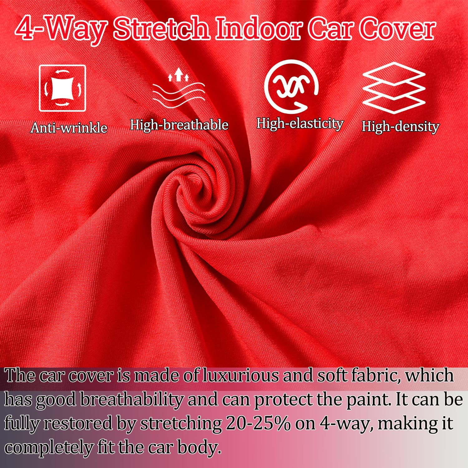 Fimblo Fits C8 Corvette 2020-2024 Indoor Car Cover Accessories Unique Design Soft No Faded UV Resistant Dust-Proof for Underground Garage, Car Show image number 4