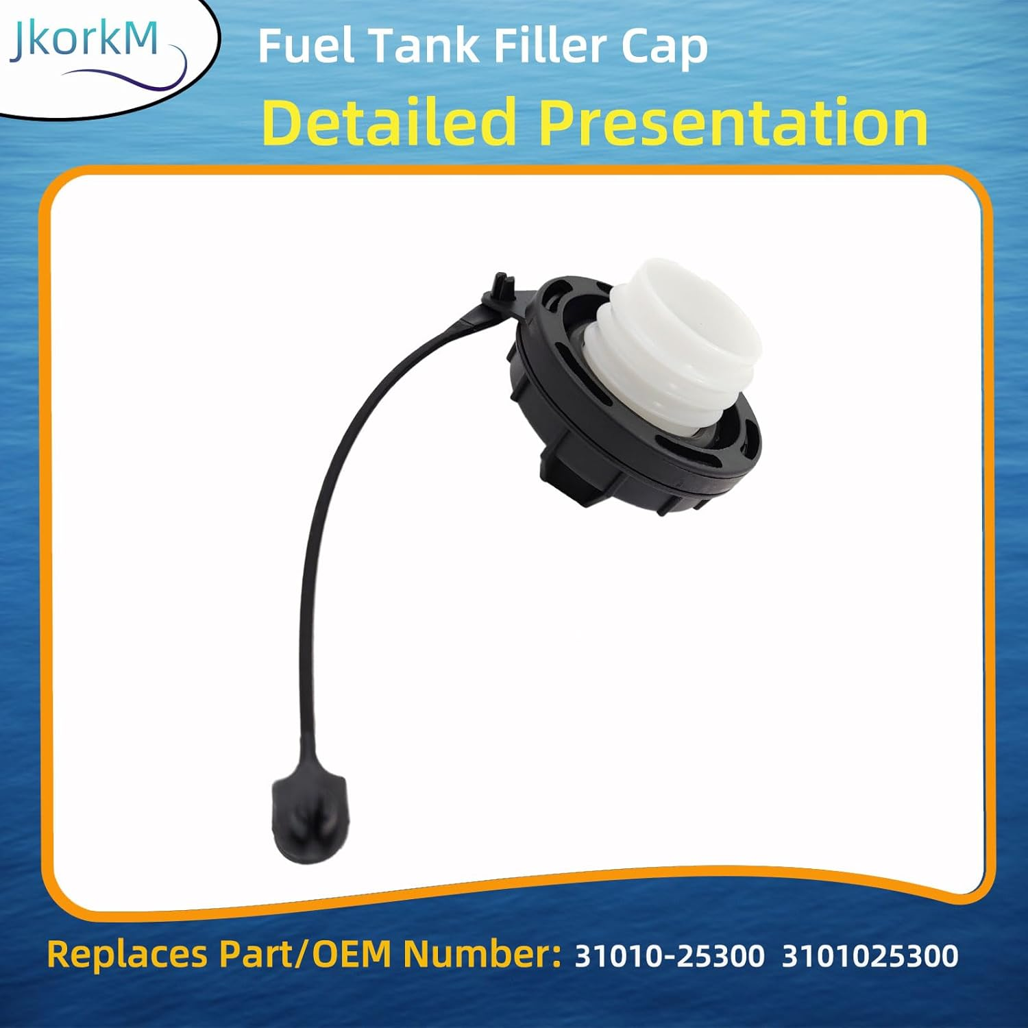 Jkorkm Gas Cap Fuel Tank Filler Cap 31010-25300, Filler Cap Fuel Cap Cover Compatible with Hyundai Getz, I10, I20, I30, I40, Ix20, Kona, Matrix OEM 3101025300 31010-38600 31010-3F600 Fuel Tank Cap image number 4