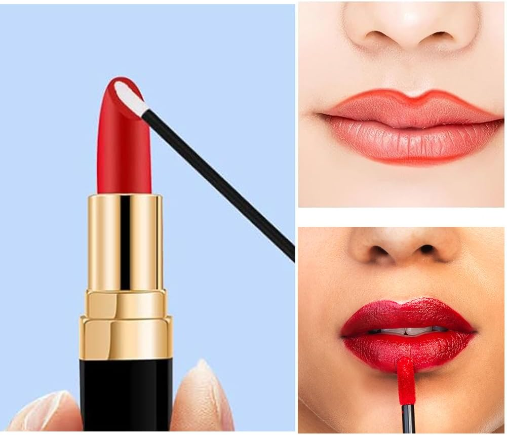 100PCS Disposable Lip Brushes, Black Disposable Lip Wands, Lipstick Applicator Lip Gloss Concealer Brushes Eyeshadow Applicator Tool Cosmetic Brush Tool image number 2