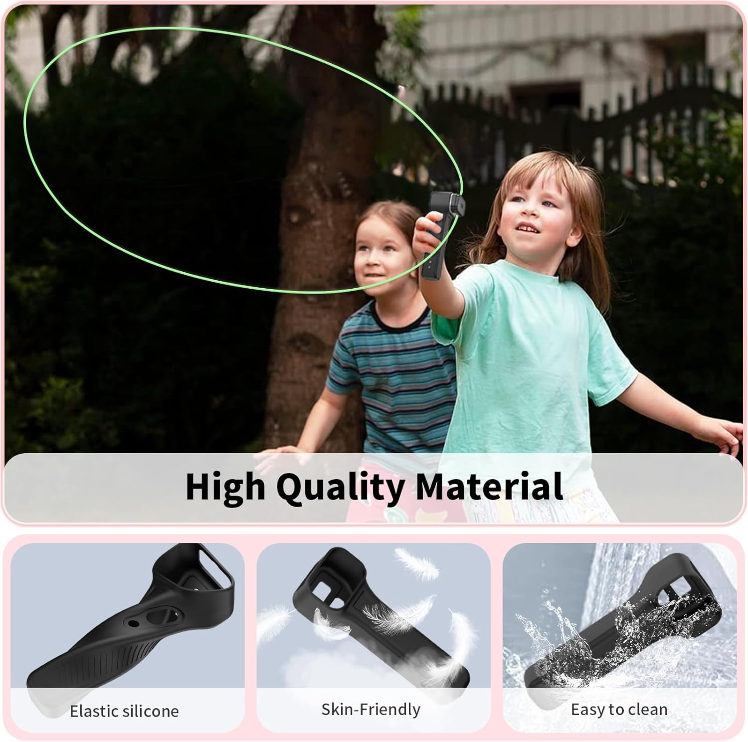 Silicone Case Cover for Loop Lasso Nano String Shooter Toy,Anti Slip Shockproof Protective Case Compatible Loop Lasso Nano String Shooter Toy, Cover for String Shooter Toy with Lanyard (Black) image number 6