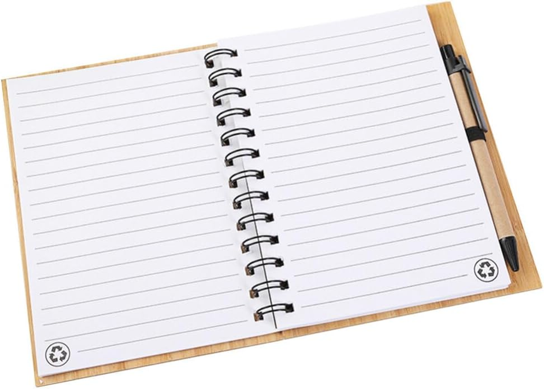 Operitacx Mini Notepad Bamboo Cover Compact Planner for Daily Planning Students Office Portable Memo Pad image number 6