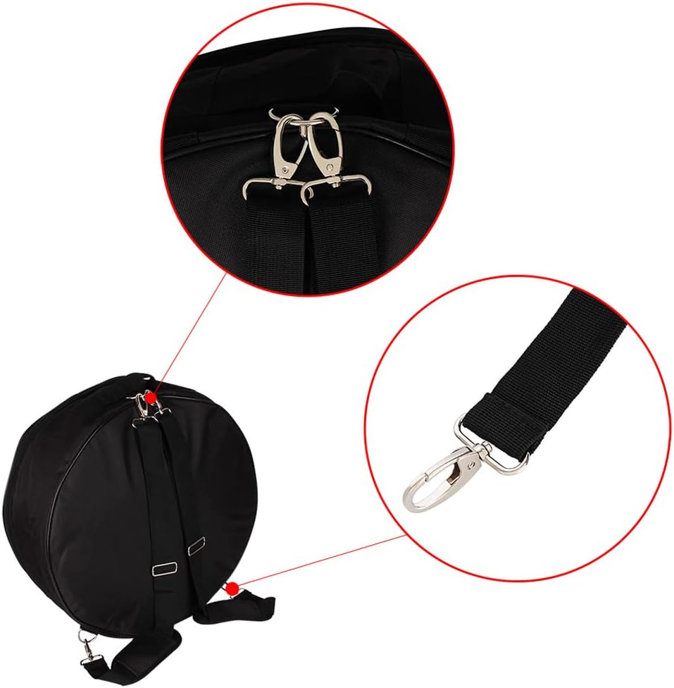 Snare Drum Bag, Durable 14 Inch Snare Drum Bag Backpack Case with Shoulder Strap outside Pockets image number 1