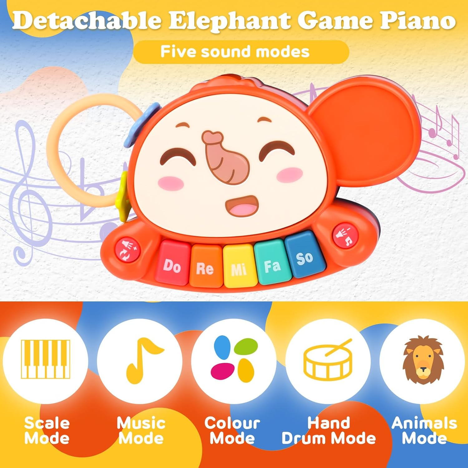 2 in 1 Baby Walker, Educational Baby Activity Center with Detachable Game Panel, Toddler Push Toy with Music Learning Toy for Infant Boys Girls image number 2