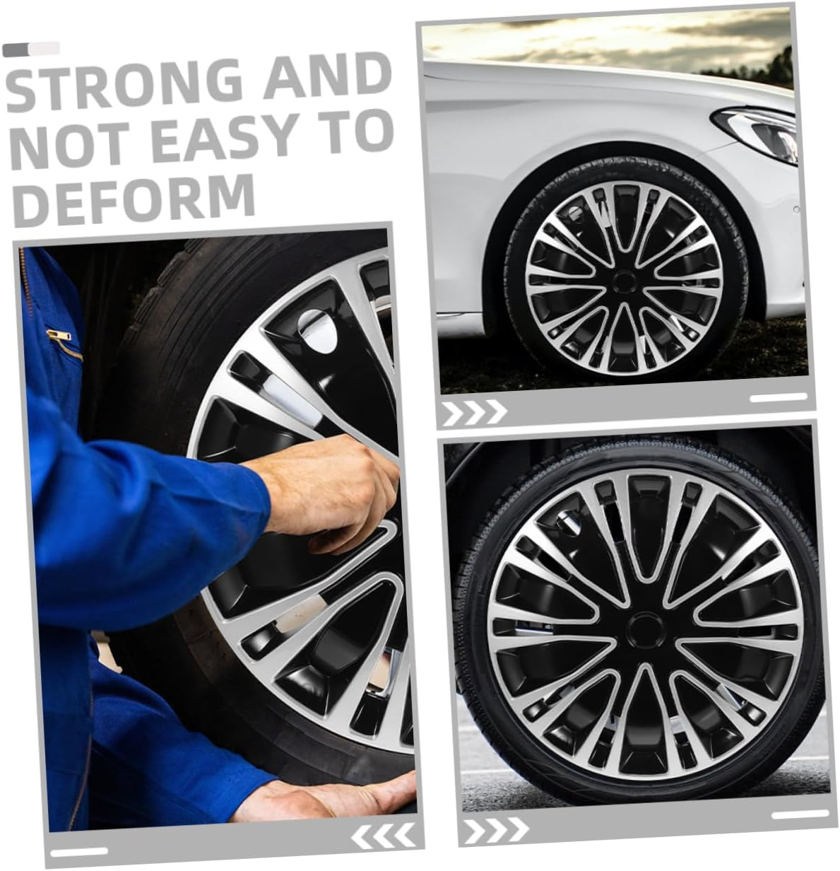 TIDTALEO 2Pcs Wheel Hub Decorative Automotive Easy Installation Protective Rim Cover for Car Prevents Debris Entry Fit for Various Vehicles image number 6