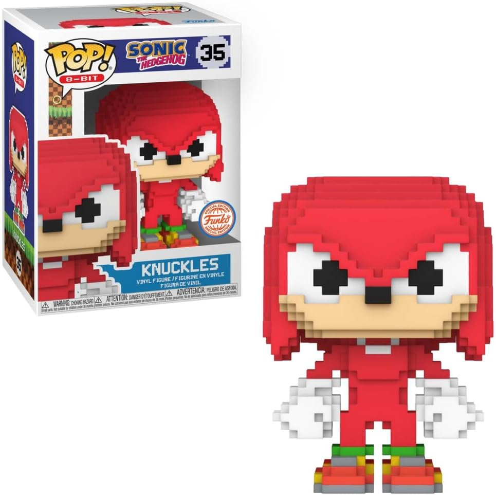 Funko Pop! Sonic the Hedgehog Knuckles 8-Bit US Exclusive Vinyl Figure