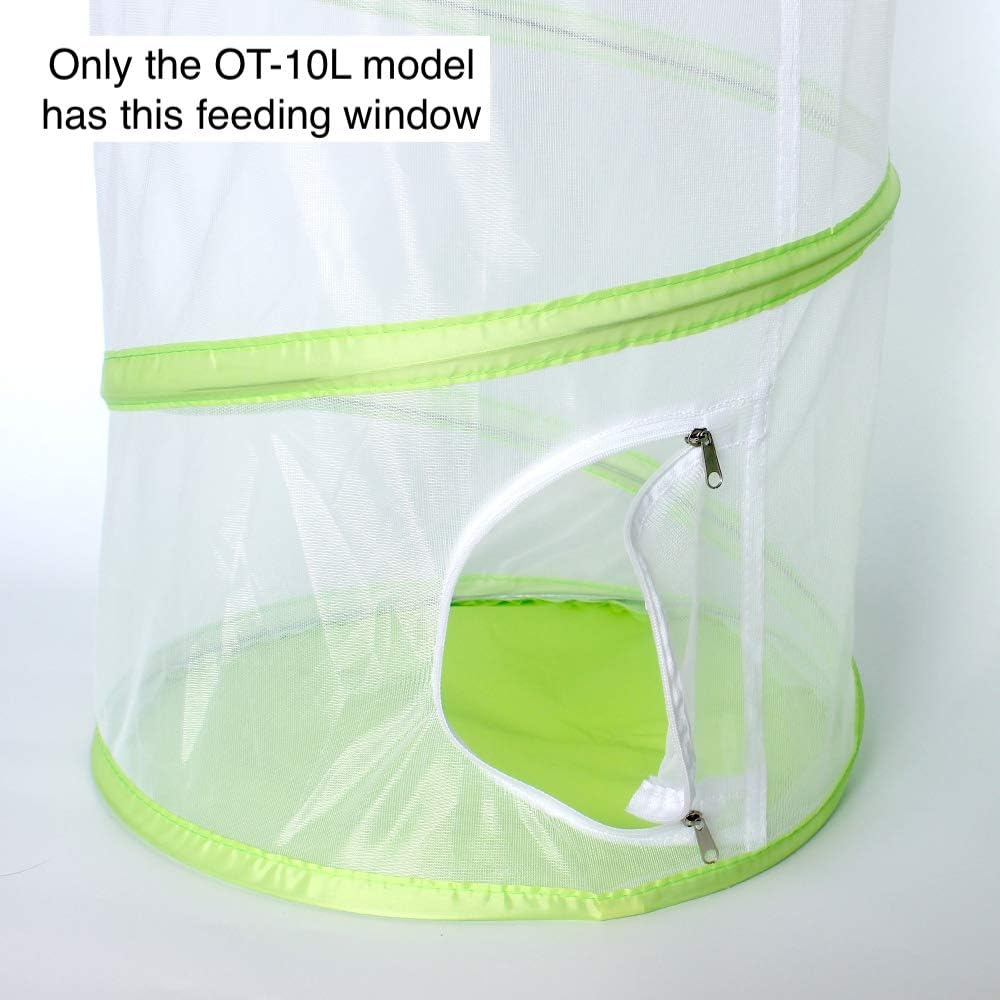 Pop-Up Cylinder-Shaped Insect Observe Cage Butterfly Habitat Cage (L) image number 1