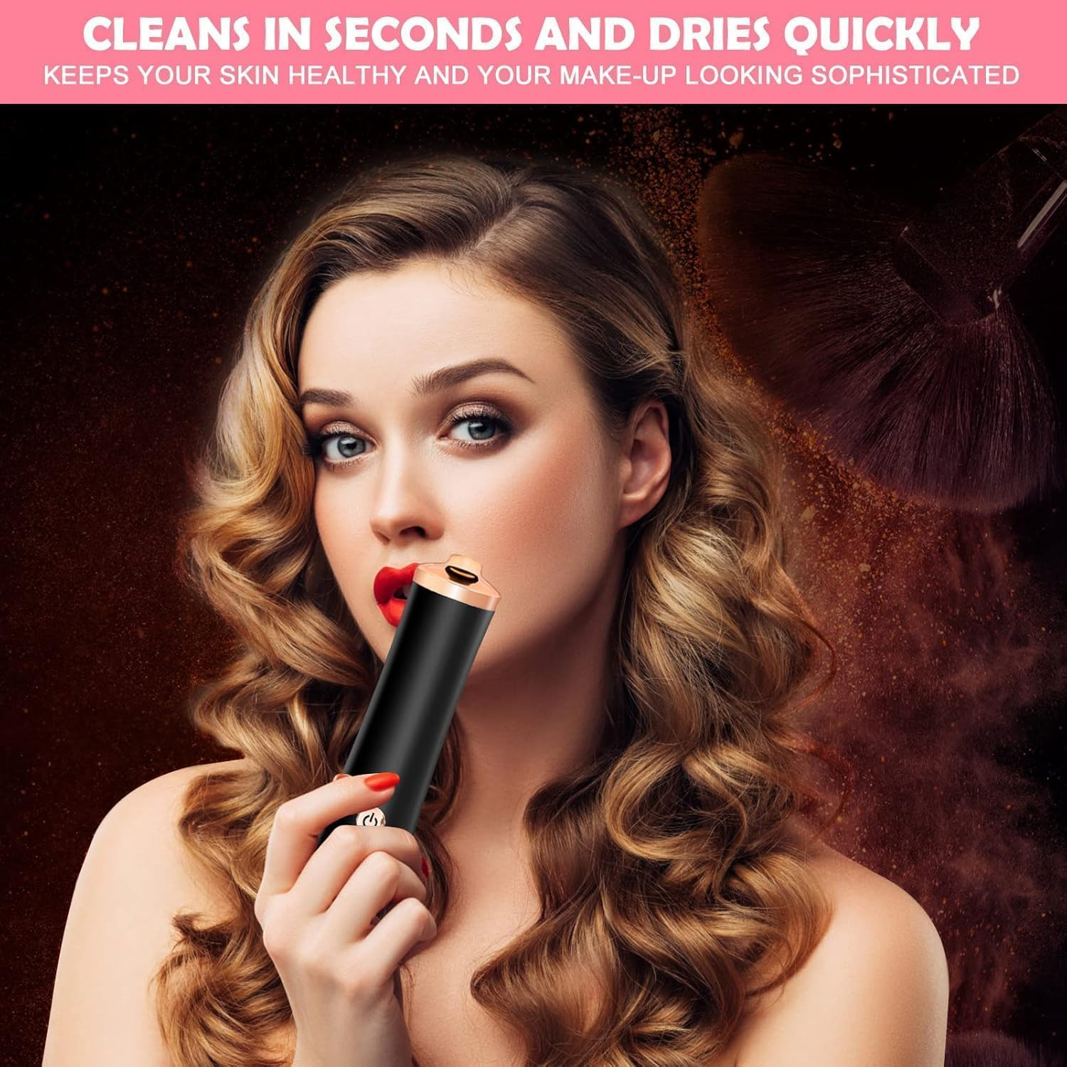 YBVABE Makeup Brush Cleaner and Dryer - USB Rechargeable Electric Makeup Brushes Cleaner Machine - Fast Drying and Efficient Brush Cleaner for Makeup Brushes image number 2