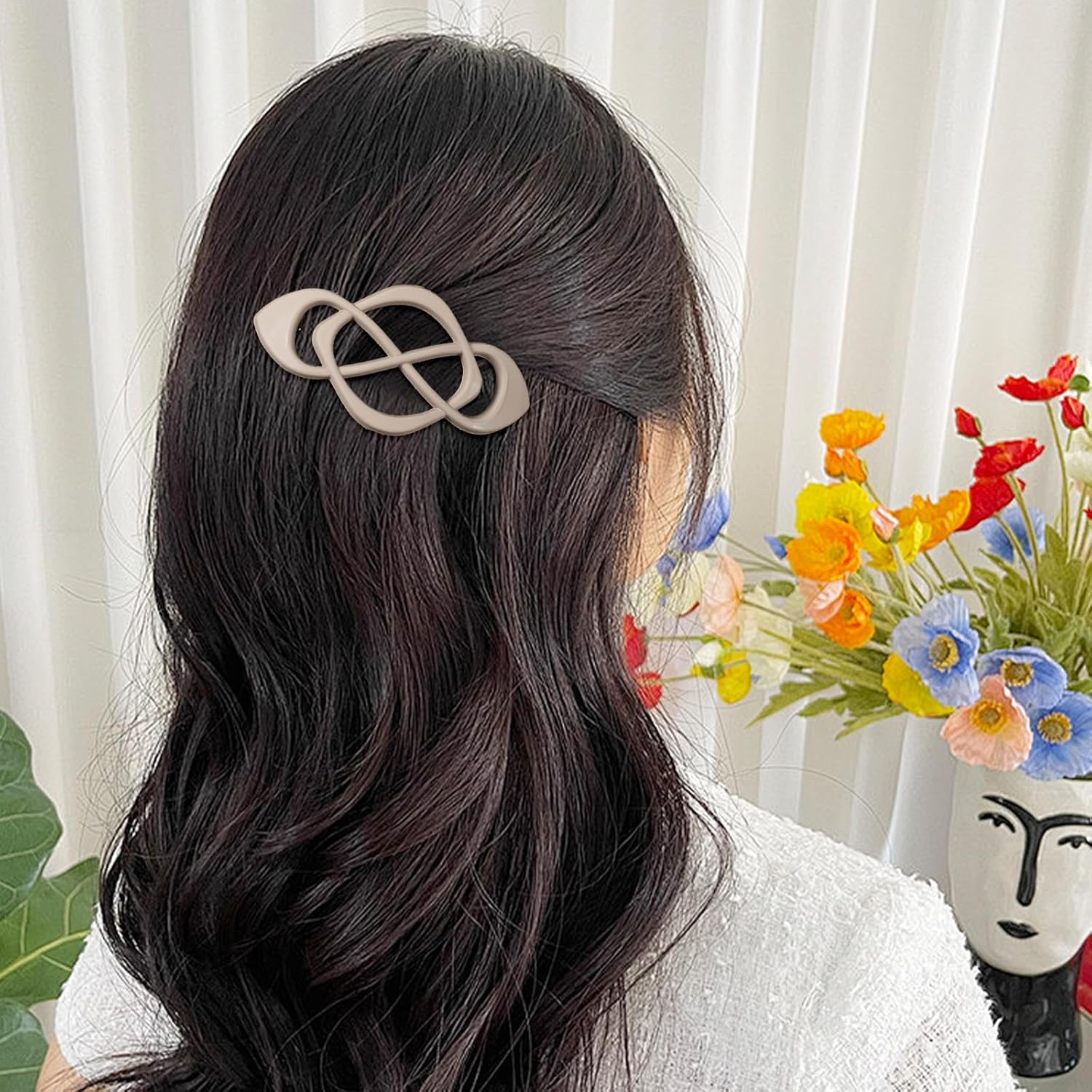 Ymapinc Pack of 2 Hollow Hair Clips, French Hair Clips, Women'S Elegant Non-Slip Hair Clip for Girls for Thick Hair and Thin Hair image number 3