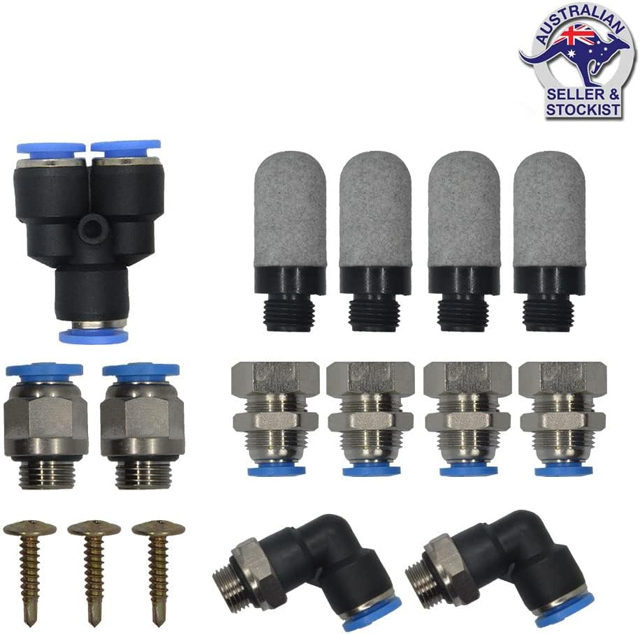 Universal 4 Port / 4 Point Diff Breather Kit Black for Toyota HILUX N70 KUN26R, KUN26 image number 6