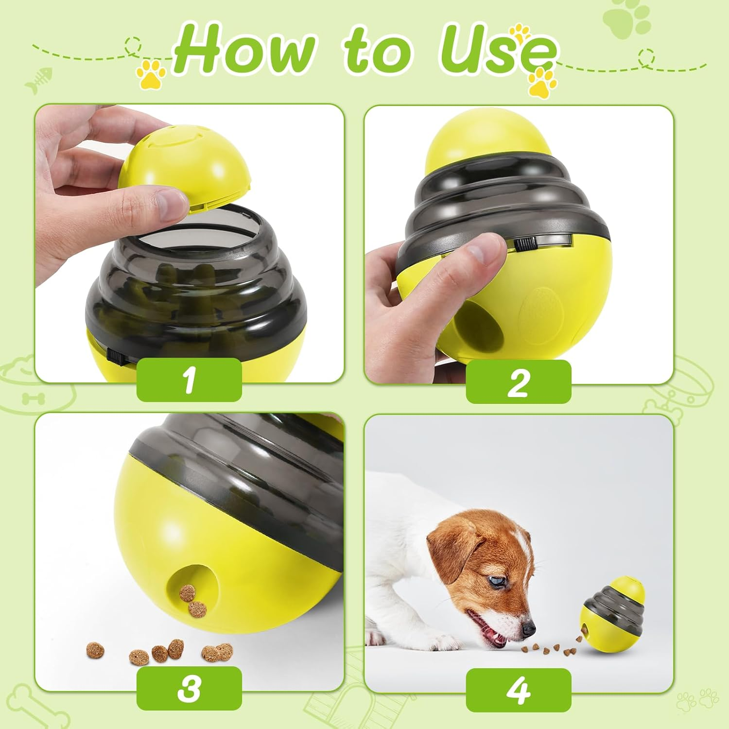 Dog Treat Toys Enrichment Puzzle Food Dispenser Ball Toy IQ Training for Small Medium Dog image number 2