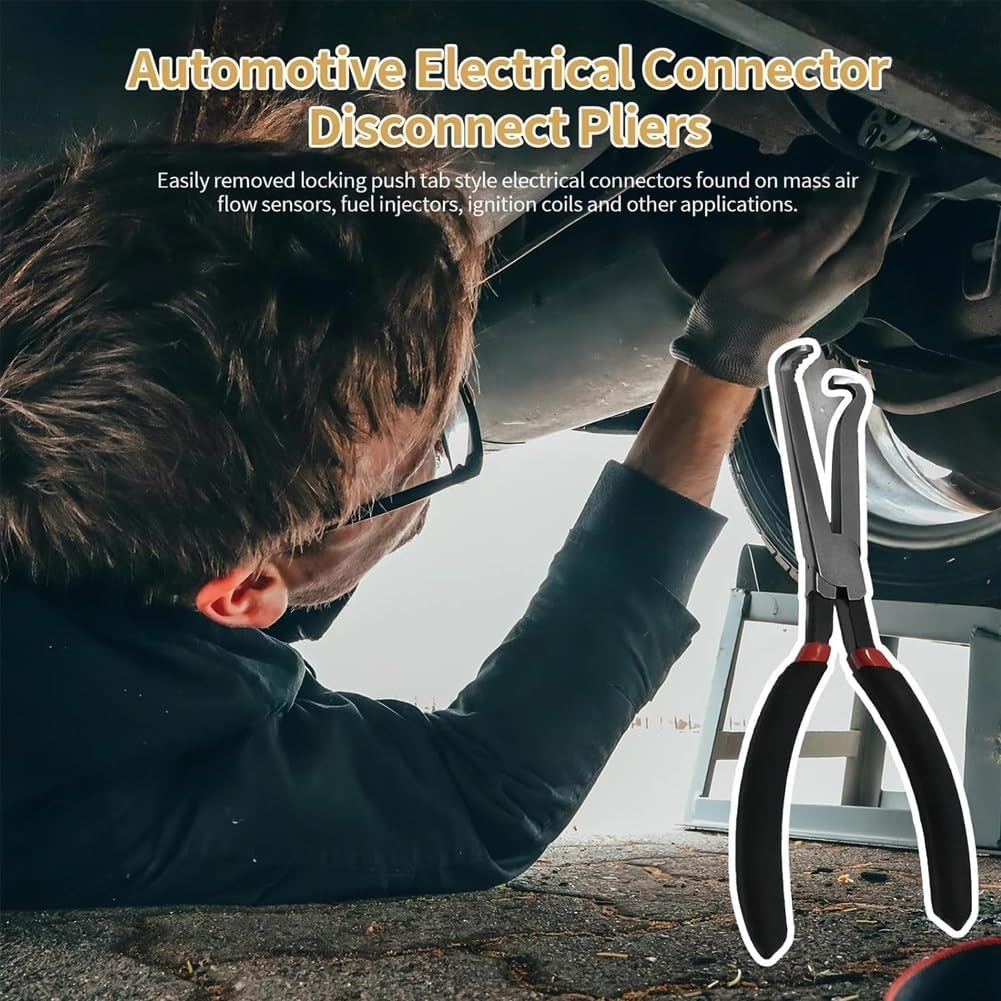 Electrical Disconnect Pliers, Rapid Disconnector Pliers, 8In Automotive Tools Electrical Connector Pliers, Automotive Hose Disconnect Tools for Push Tab Style Plugs(A+B)