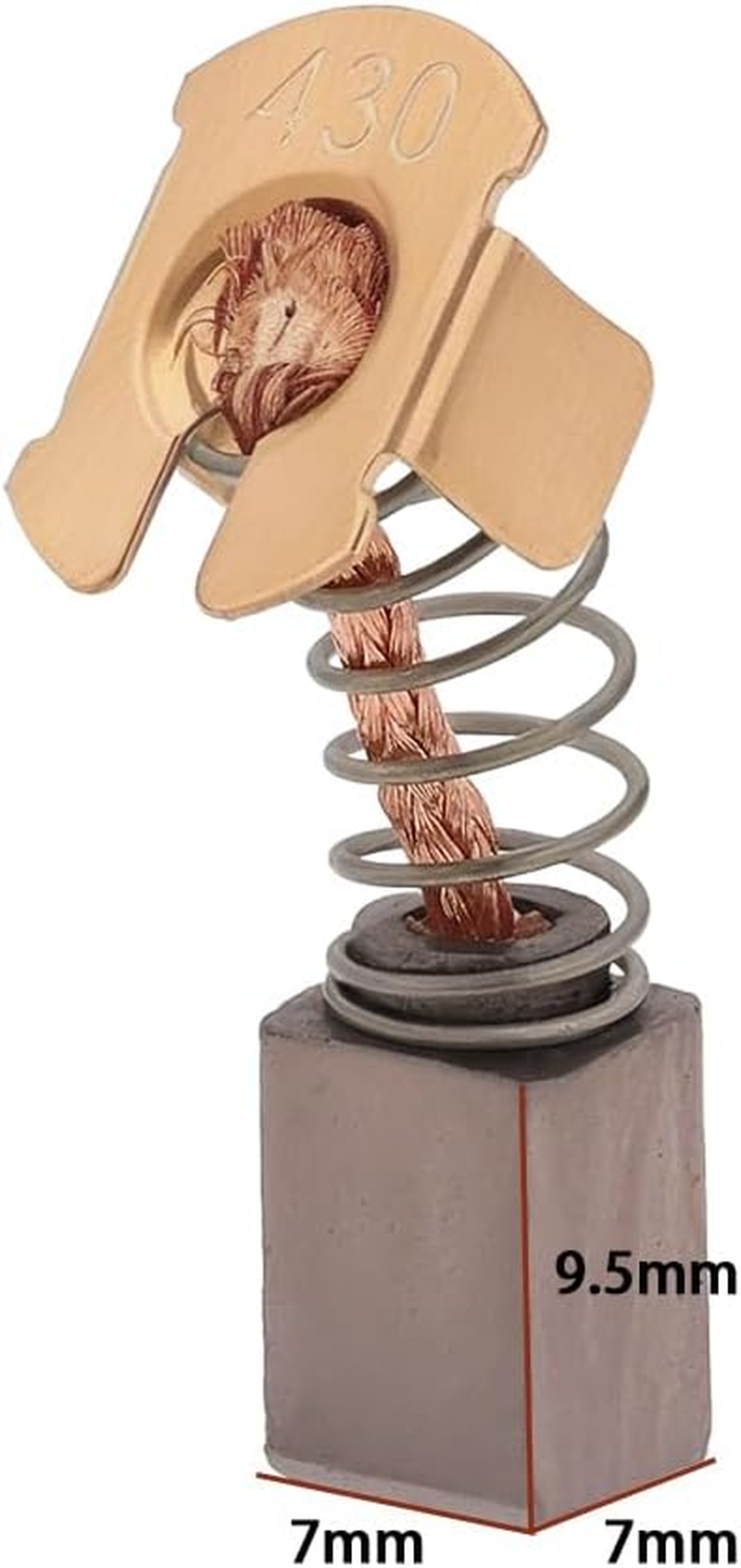 Be in Your Mind 4 Pcs Power Tool Carbon Brush Replacement Motor Brushes 7Mm X 7Mm X 9.5/12Mm Compatible with Makita CB430 BHR200 DCS550 191971-3 image number 1