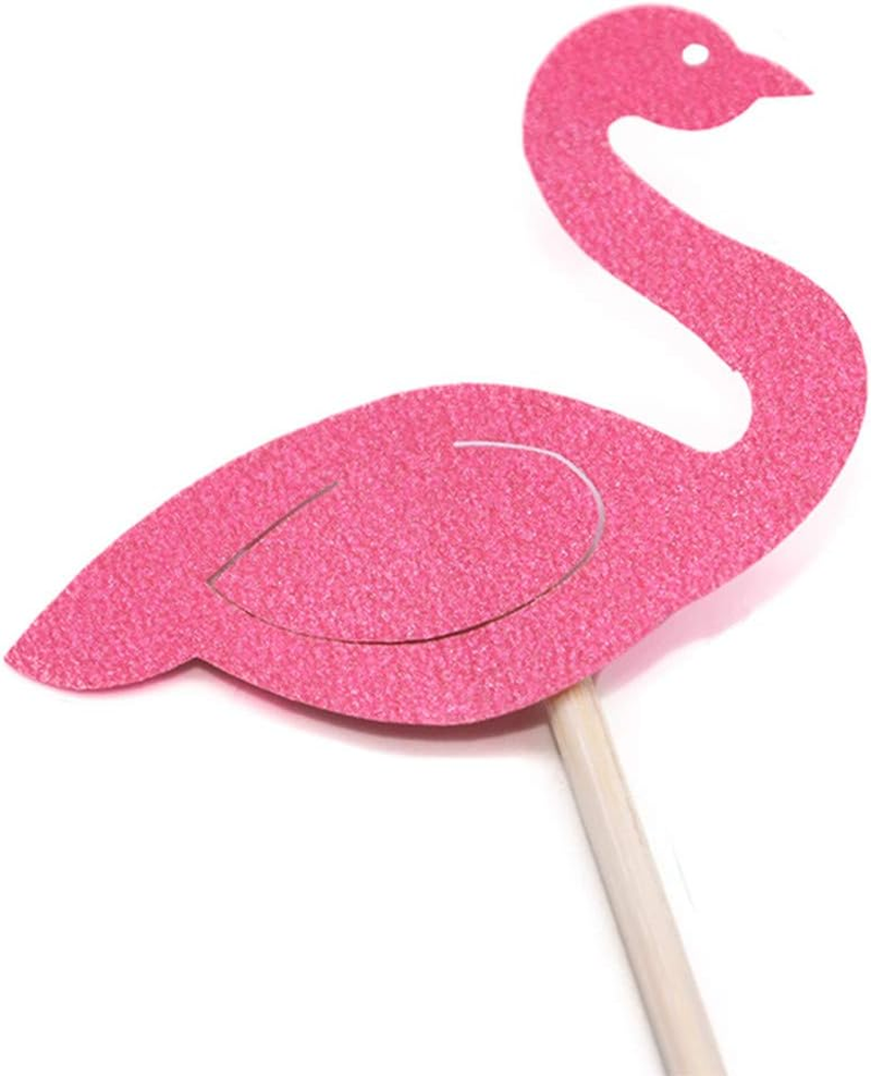 50Pcs Flamingo Cupcake Toppers Cake Decorations Food Picks Cocktail Picks for Theme Luau Hawaiian Birthday Wedding Summer Party Supplies image number 5