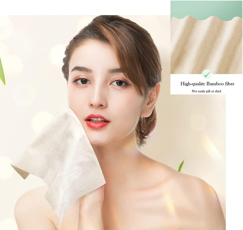 Ultra-Soft 100% Bamboo Dry Wipes - Hypoallergenic, Unbleached for Sensitive Skin | 2X Softer than Cotton | 100% Biodegradable | Makeup Remover & Baby Cloths | 6 Packs (300 Count)