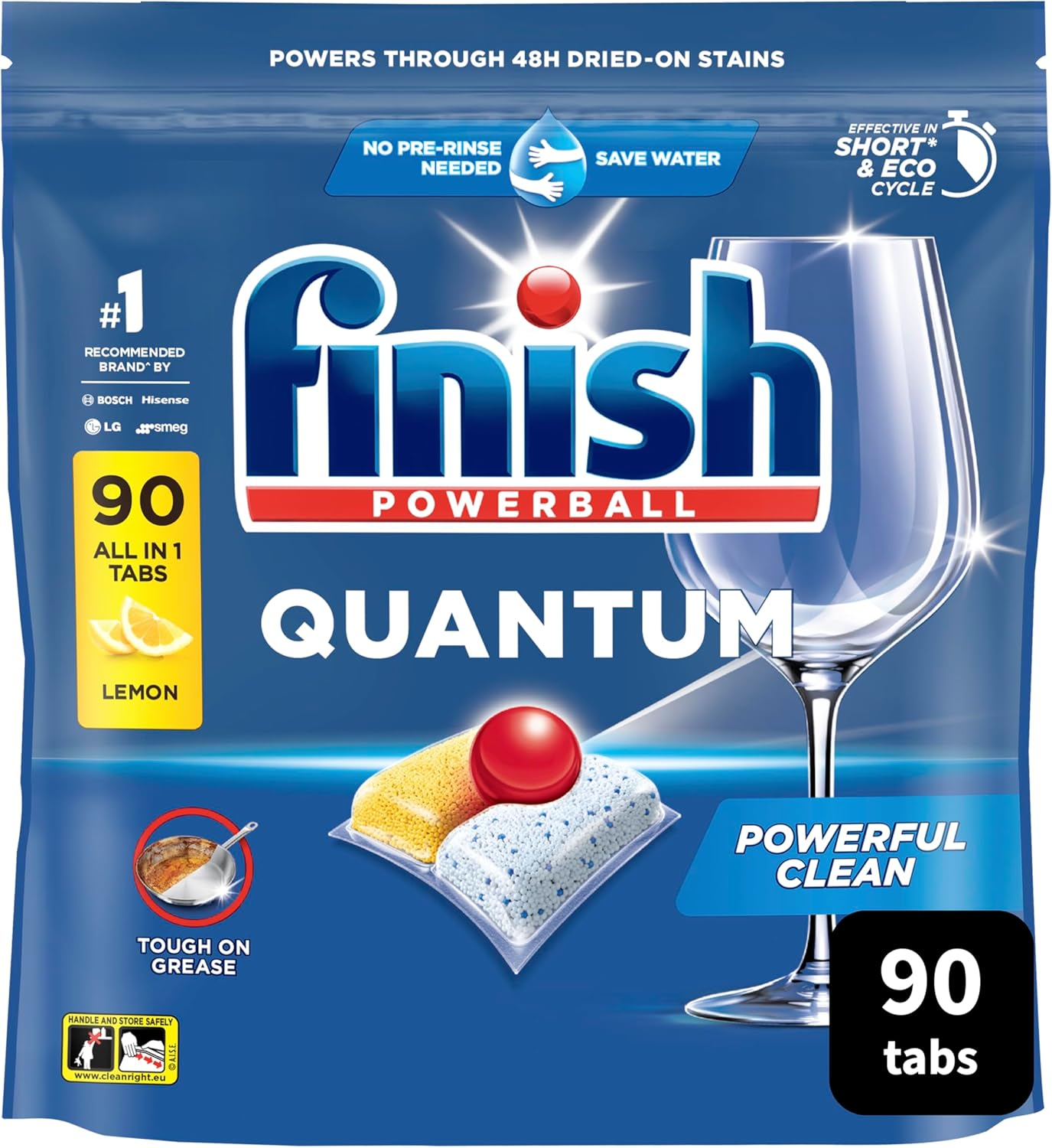 Finish Quantum Dishwashing Tablets Lemon 90 Pack