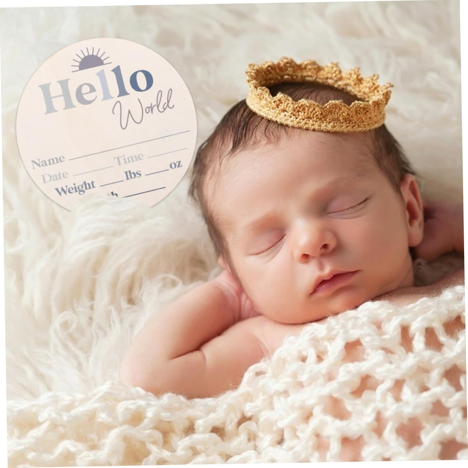 INOOMP Wood Growth Commemorative Card Monthly Milestone Discs for Announcement Sign Nursery Decor Name Record image number 4