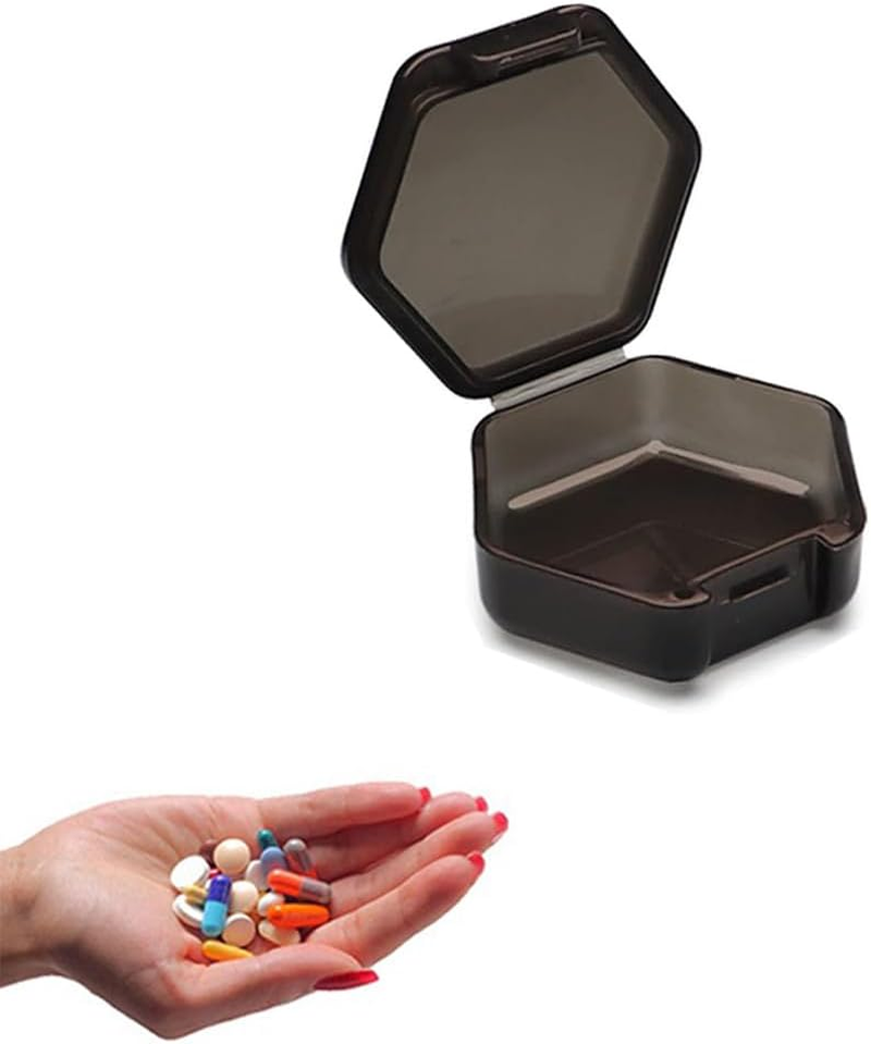 3Pcs Pill Box Small Pill Organizer - for Travel Pill Box Medicine Storage Container，Earplugs Box, Ring Box, Necklace Box, Earrings Box，Bracelet Case，Daily Vitamins image number 4