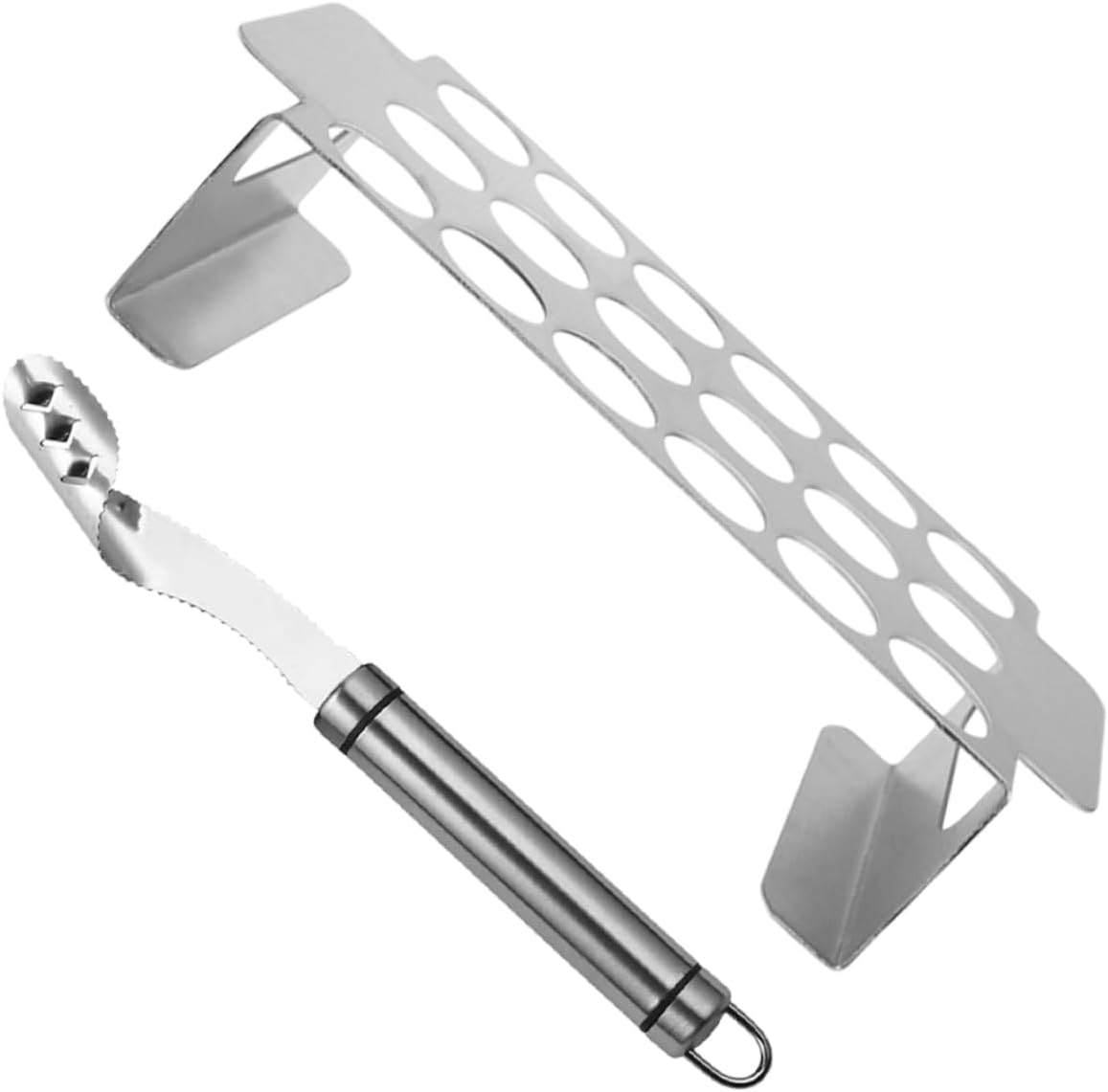 Ciieeo Stainless Steel Jalapeno Grill Holder and Chili Corer Tool for Outdoor Barbecue High Temperature Resistant Roasting Rack for Grilled Peppers and Chicken Legs Easy to Clean Bbq image number 3