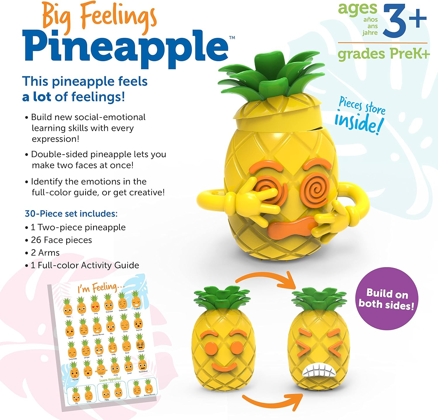 Learning Resources Big Feelings Pineapple, Social Emotional Toy, Creative Play, Body Awareness, for Kids, Ages 3+ image number 2