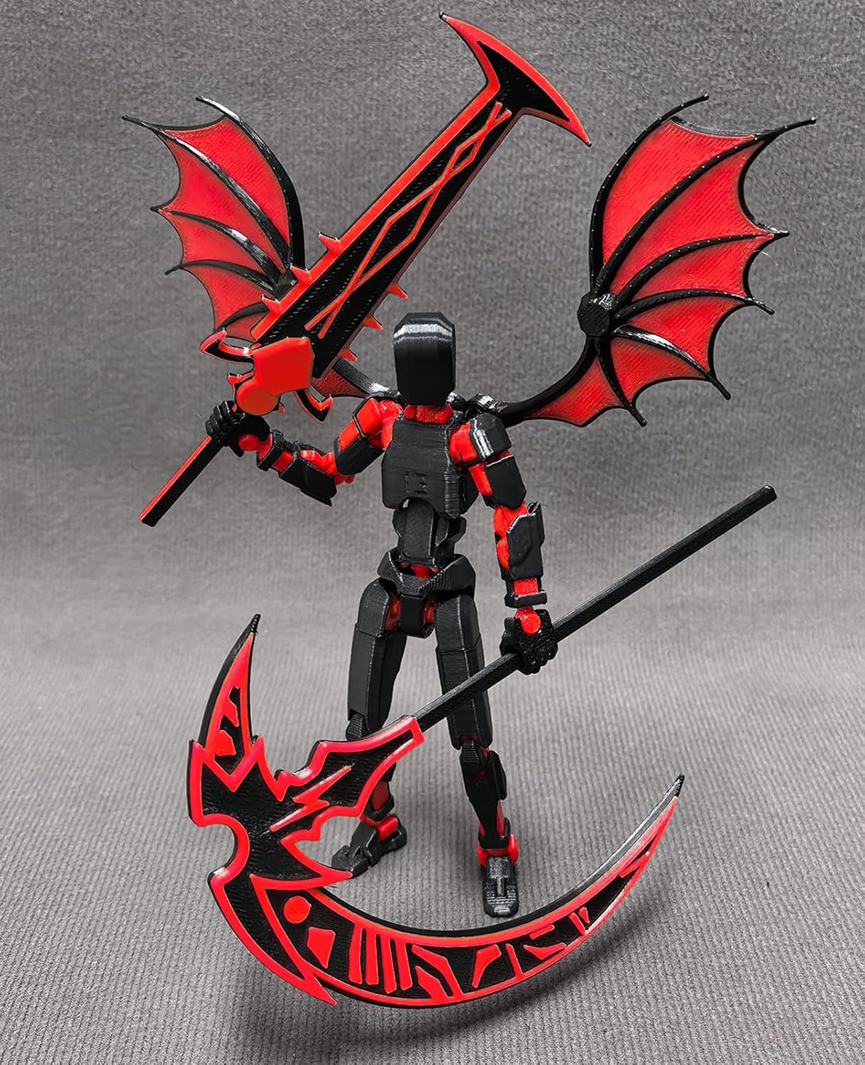 Lucky 13 Action Figures (Assembly Completed) T13 Action Figure Set,3D Printed Robot 13 Action Figure, Dummy 13 Set, for Collectors Desktop Decorations, Red - Red image number 4