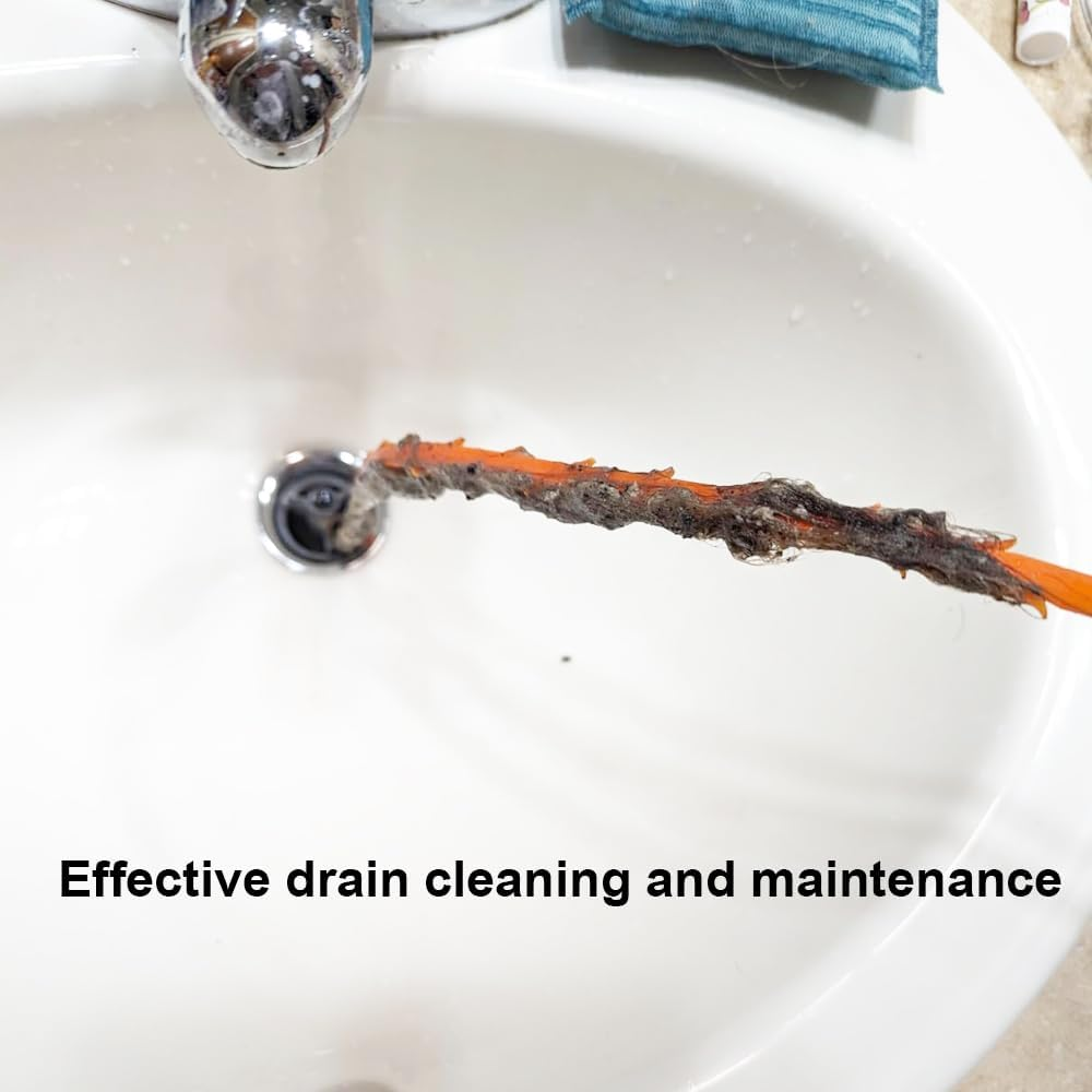 25 Inch Drain Snake Hair Removal Tool 10 Pcs, Hair Drain Clog Remover image number 4