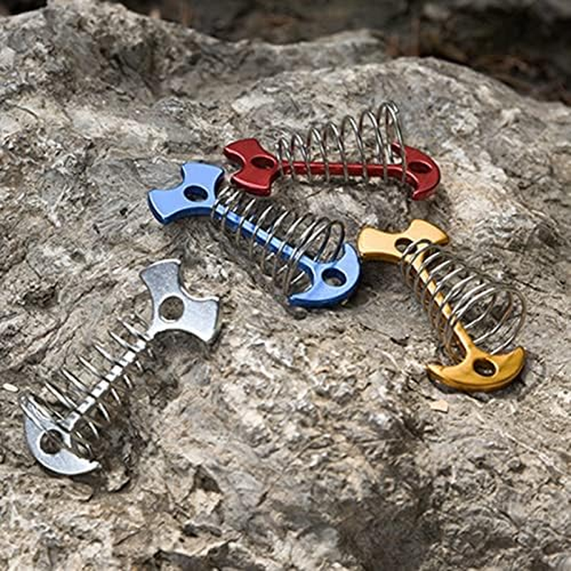 Pvcqjkd 10Pcs Adjustable Plank Floor Spring Anchor Tent Pegs Buckle Outdoor Awning Deck Fixed Nails Camping Tent Hooks image number 5