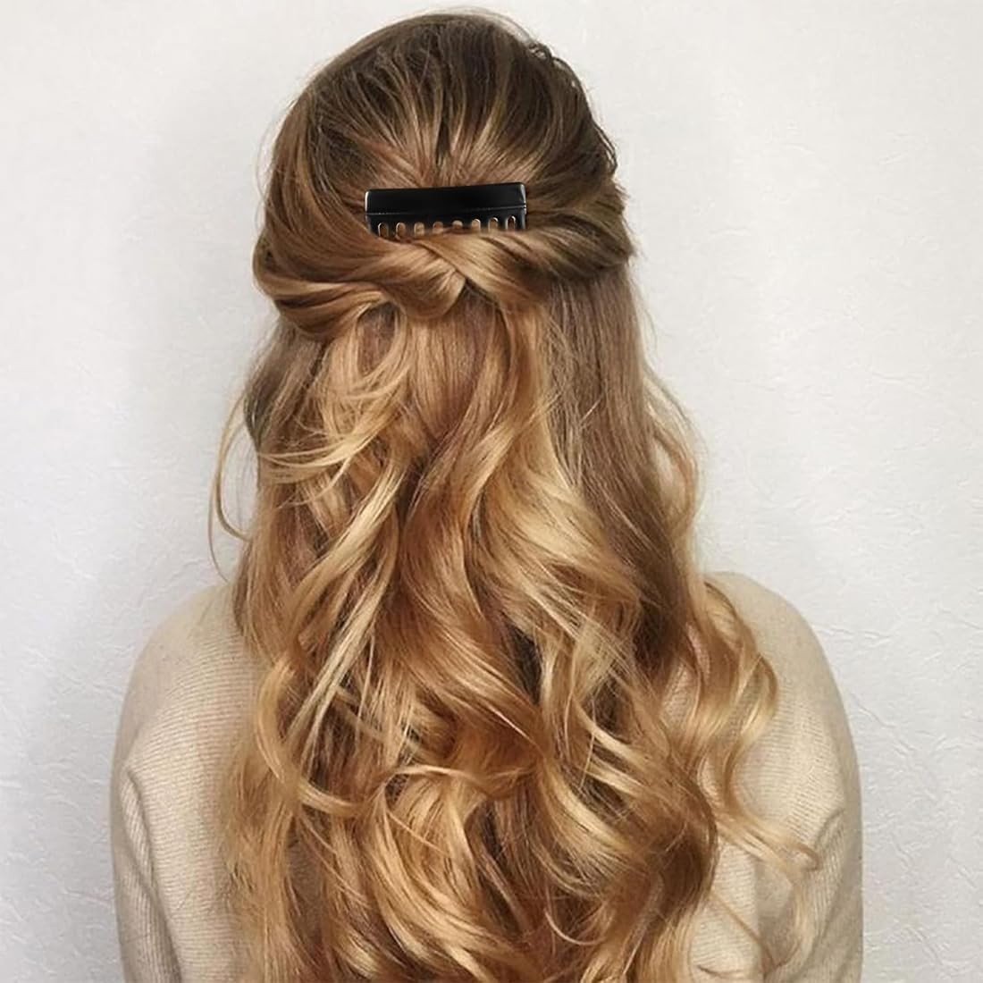 COYUN Pack of 3 Hair Combs for Plugging, French Side Combs Made of Cellulose Acetate, French Twist Comb Hair Clips with Teeth for Hair Accessories Women Girls image number 4