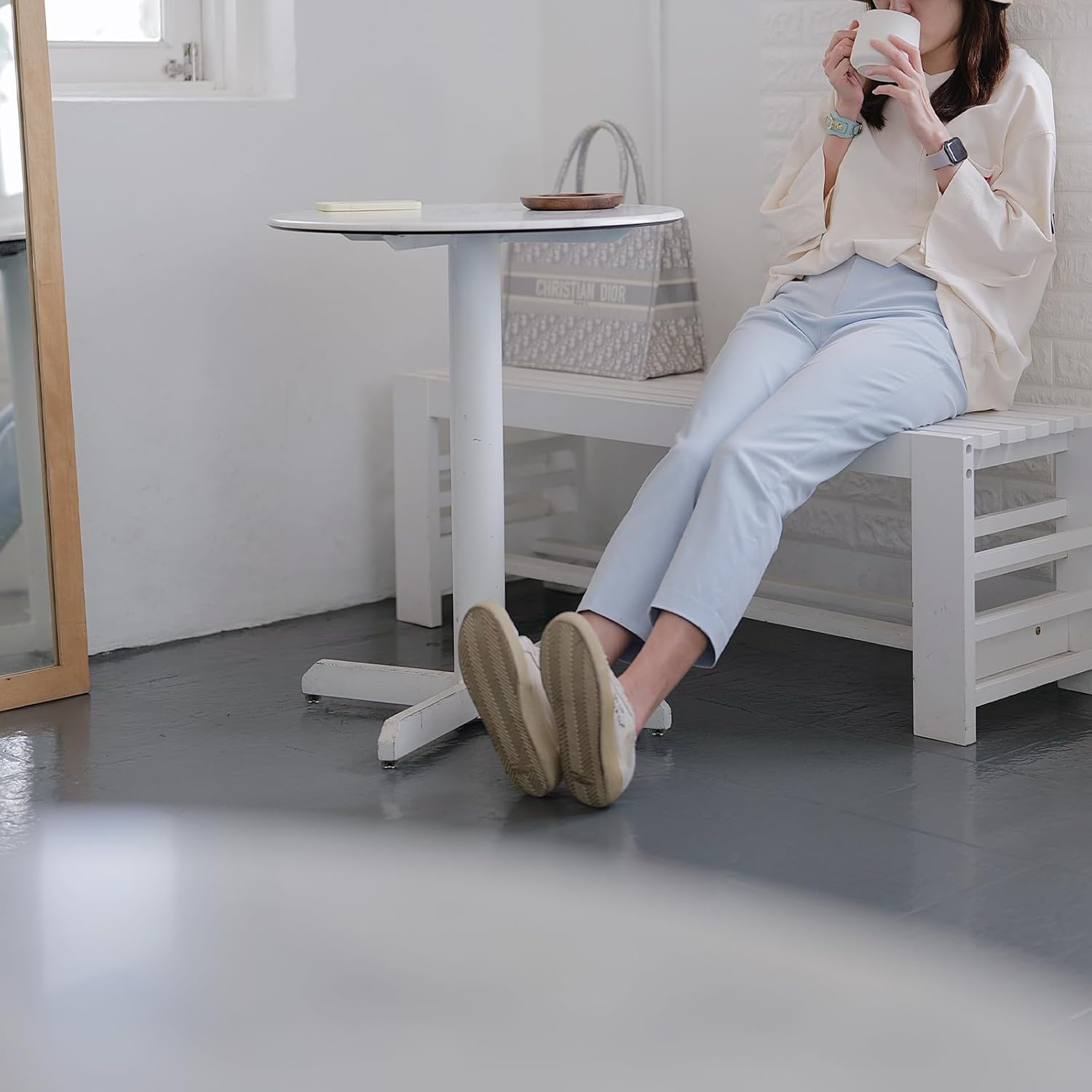 NILLOS Mini Caster, 8 PCS Sticky Pulley Wheels for Trash Can, Furniture, Storage Box (5 Cm/1.96 In) image number 1