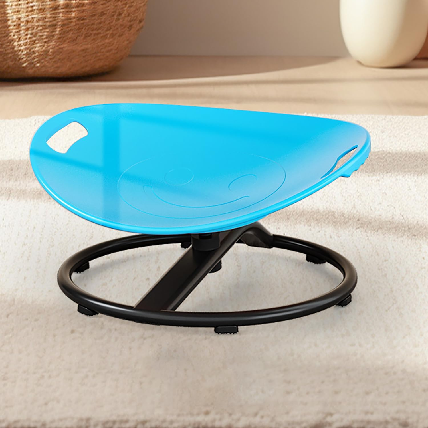 Kids Sensory Swivel Chair, Autism Spinning Chair for Kids, Training Body Coordination, No Assembly Required (Blue) image number 1
